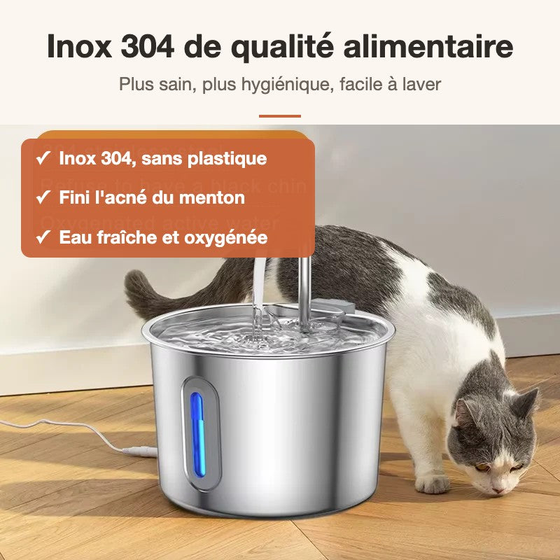 Source Malin – fontaine en inox 304 pour chat